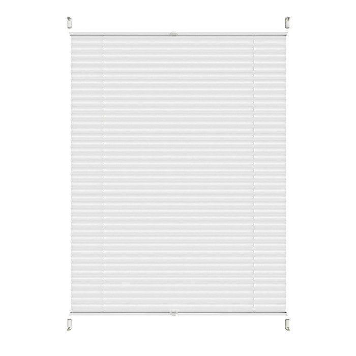 Plisségardin Touch Up & Down hvid 130 x 130 cm